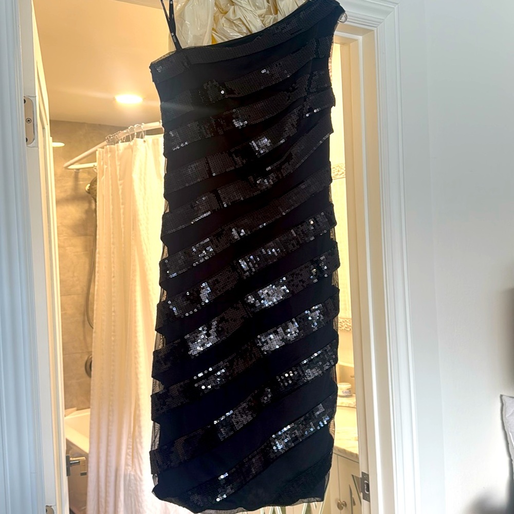 One Shoulder Black Dress